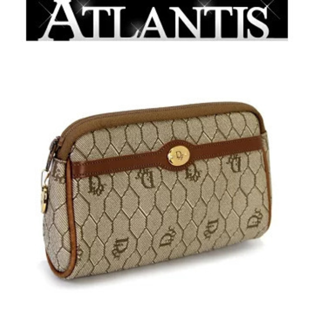 Christian Dior Cosmetic Clutch Honeycomb Brown - Picture 1 of 5